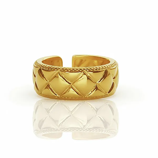 Δαχτυλίδι από ανοξείδωτο ατσάλι σε χρυσό χρώμα